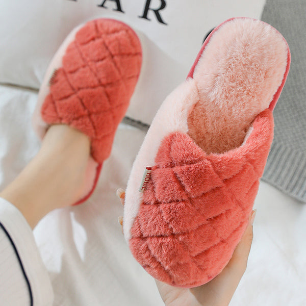 Winter Non-slip Ladies Home Cotton Slippers